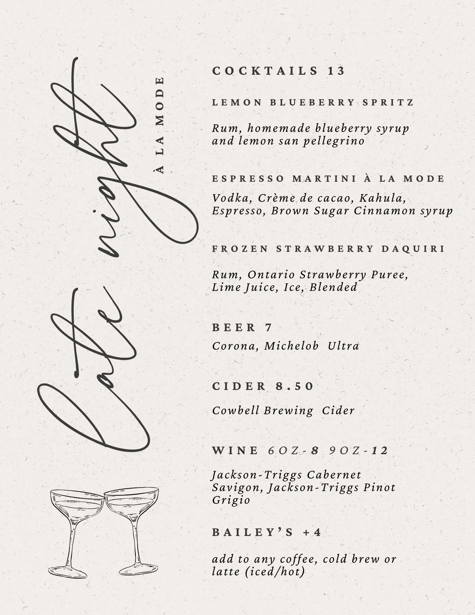 DRAYTON BLOCK PARTY 🎉 for the block party tonight we have a licenced patio with 3 speciality drinks

Frozen Strawberry Daiquiri 🍓
Lemon Blueberry Spritz 🫐🍋
Espresso Martini &Agrave; La Mode ☕️ 🍸

We also have our entire menu available as well! C