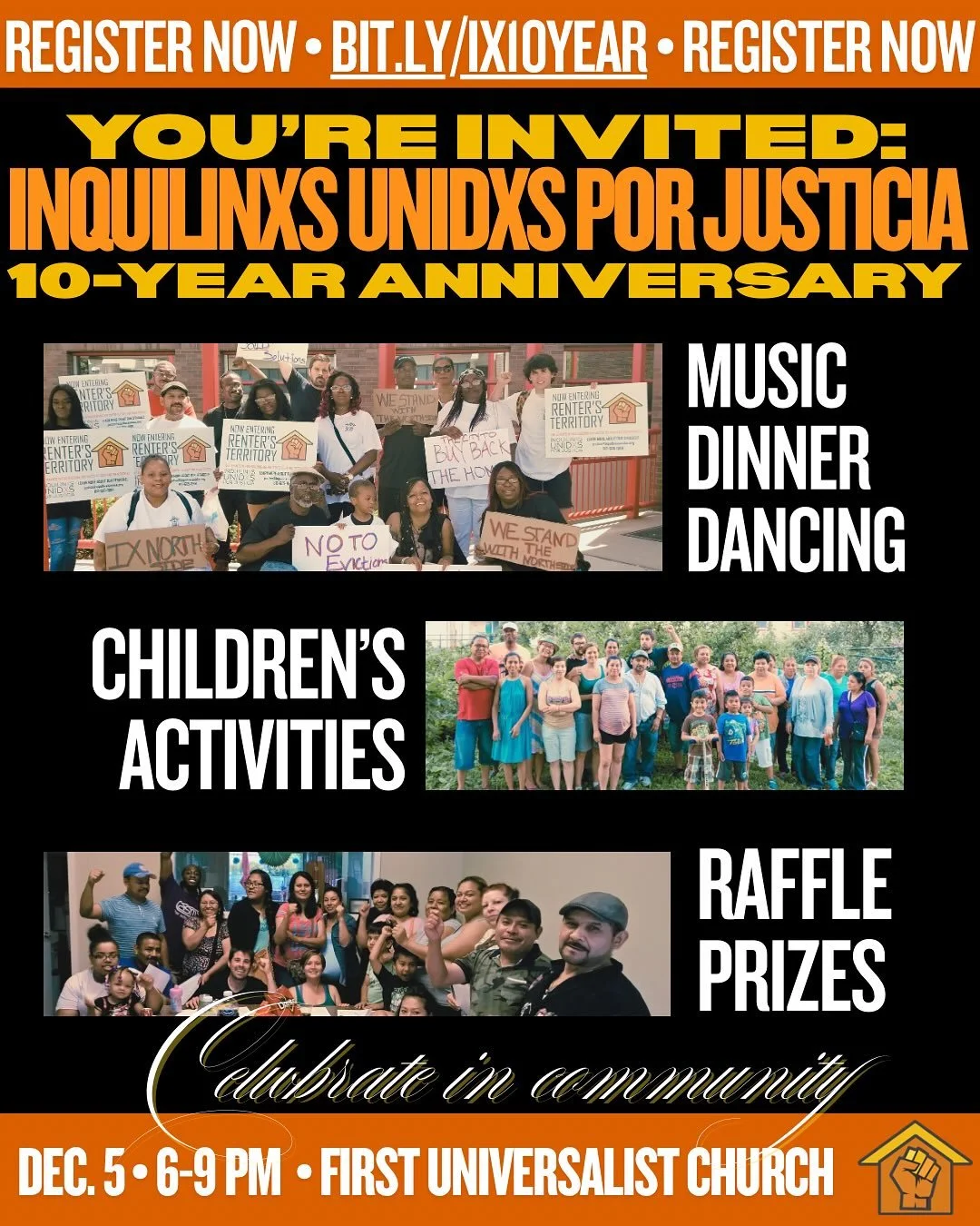 💥3 WEEKS💥 until our 10-year anniversary celebration! Join us to honor a decade of building tenant power, as we dance, break bread, and look toward the next ten years of fighting for community stewardship of housing and land. If you can&rsquo;t make