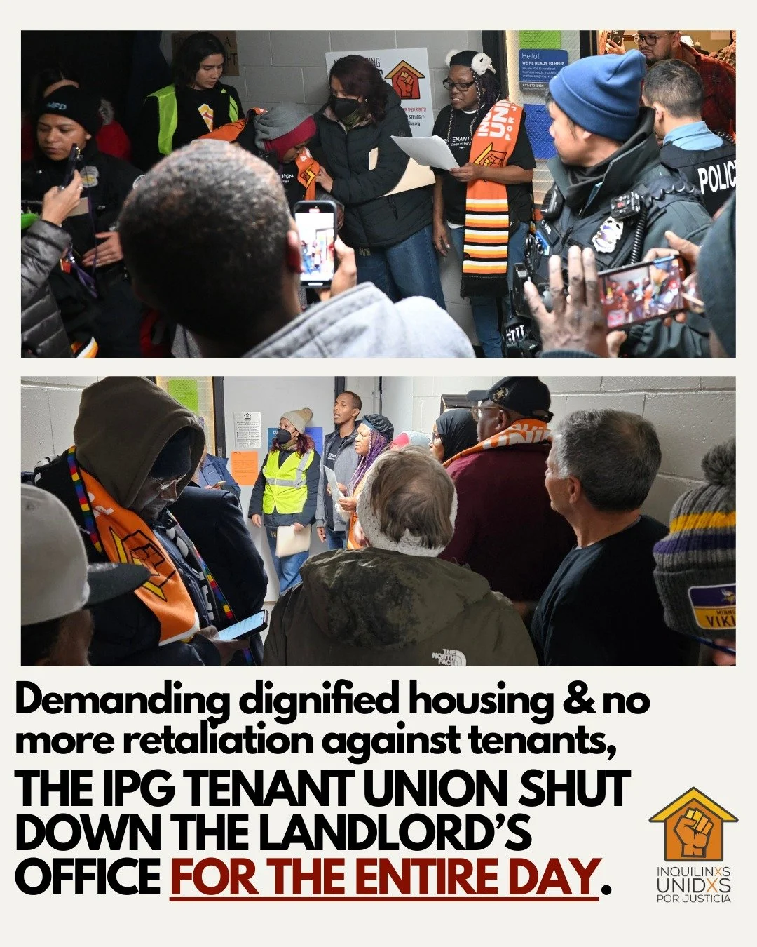 🔥TENANT UNION POWER🔥 
Tenants of landlord Investment Property Group have spent months demanding IPG address what they say are deteriorating living conditions, disrespectful property management &amp; unfair rent hikes. Yesterday, the Tenant Union we