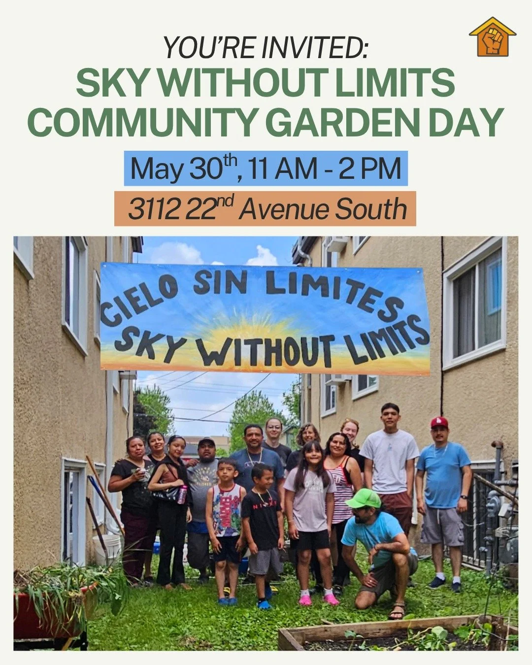 Join us this Saturday (5/30) for Sky Without Limits community gardening day! Together, we'll plant different vegetables in the seven garden beds, including chilies, pumpkins, tomatoes, cilantro and lettuce. See you there 🌱🌻

&iexcl;&Uacute;nase a n