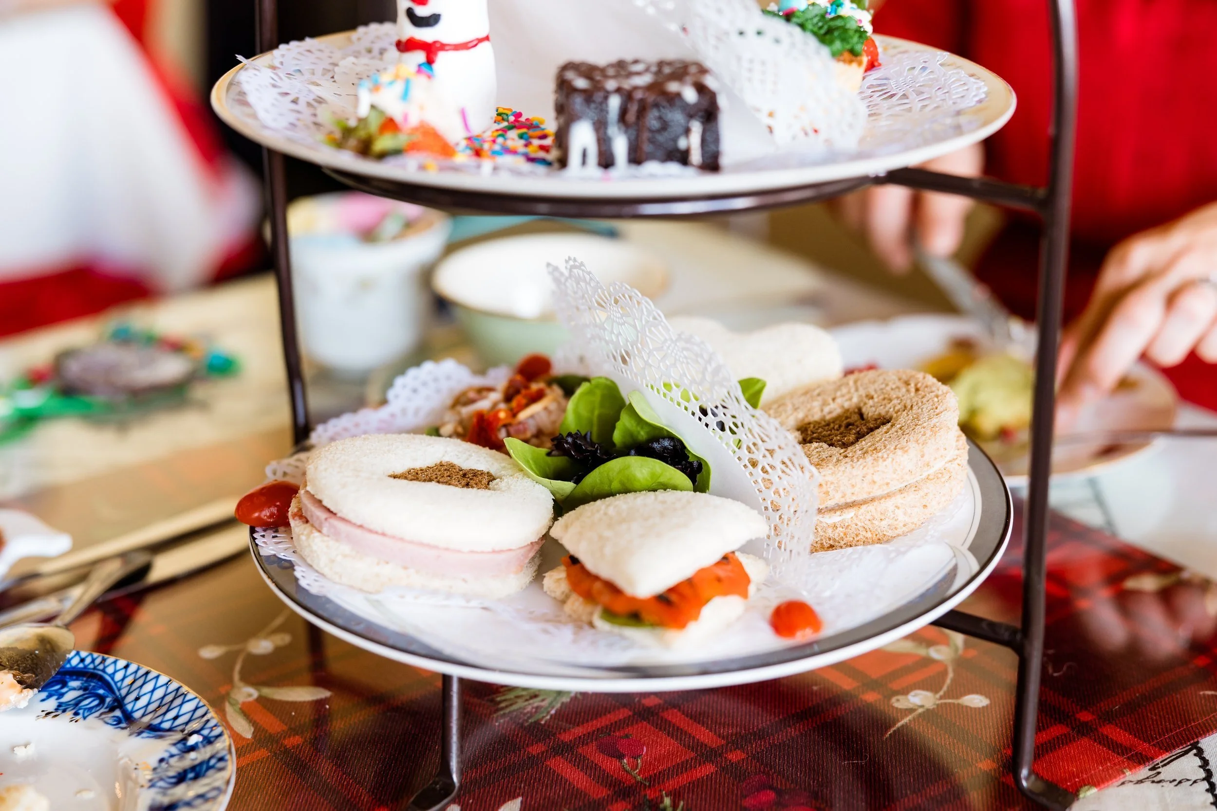 Afternoon Tea set up on tiers