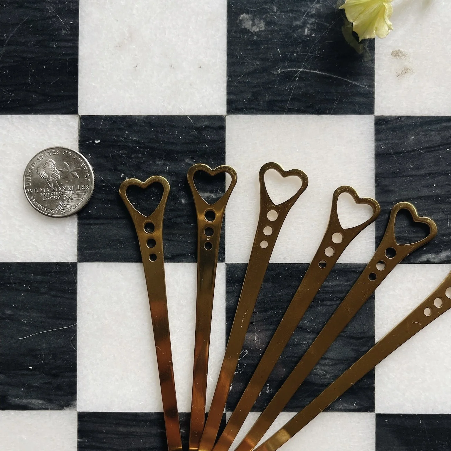 golden heart spoon ring