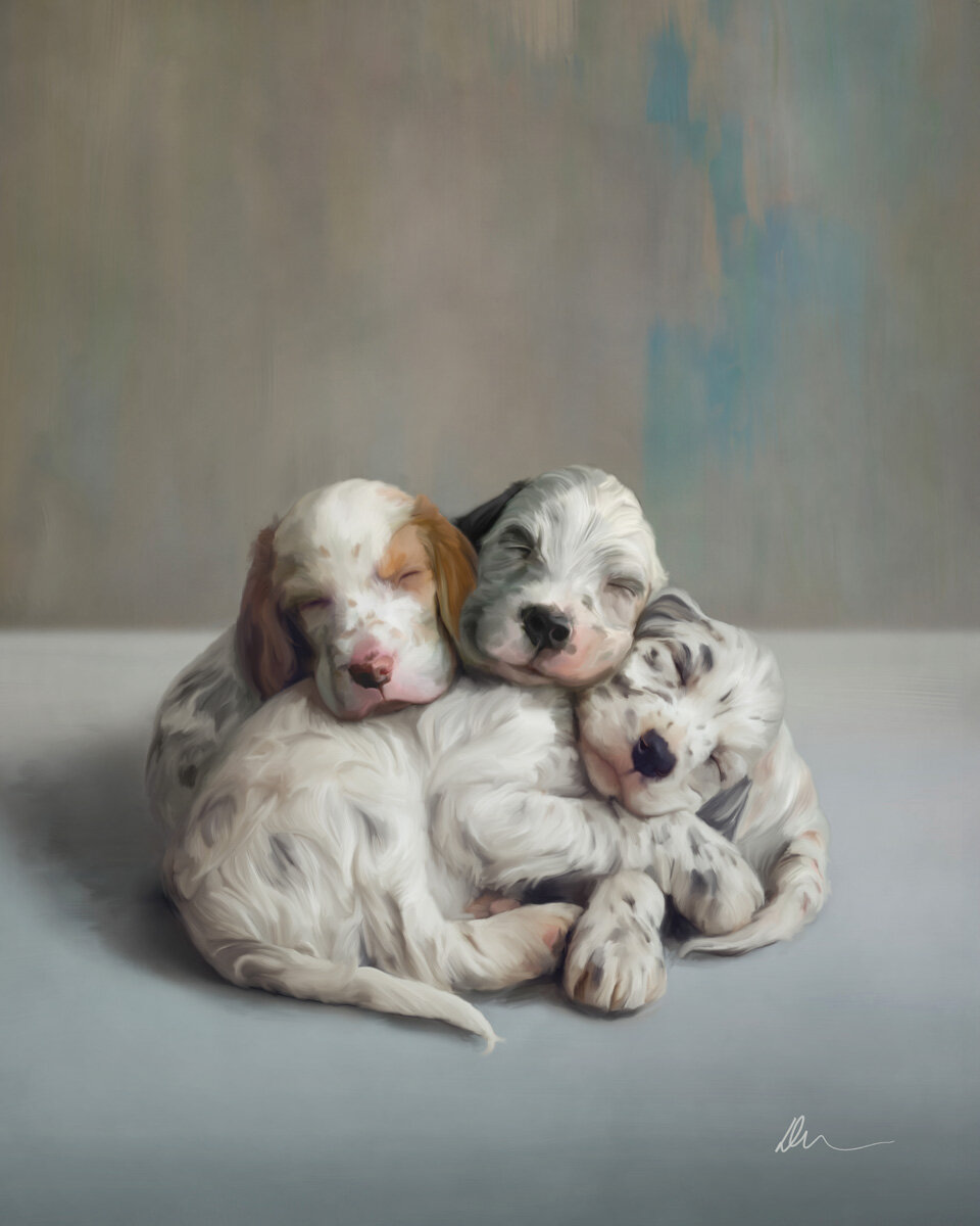 OK, here's the second in the ES puppy study series. My working title is &quot;Puppy Pile&quot; but I think it could improved! What's your suggestion?