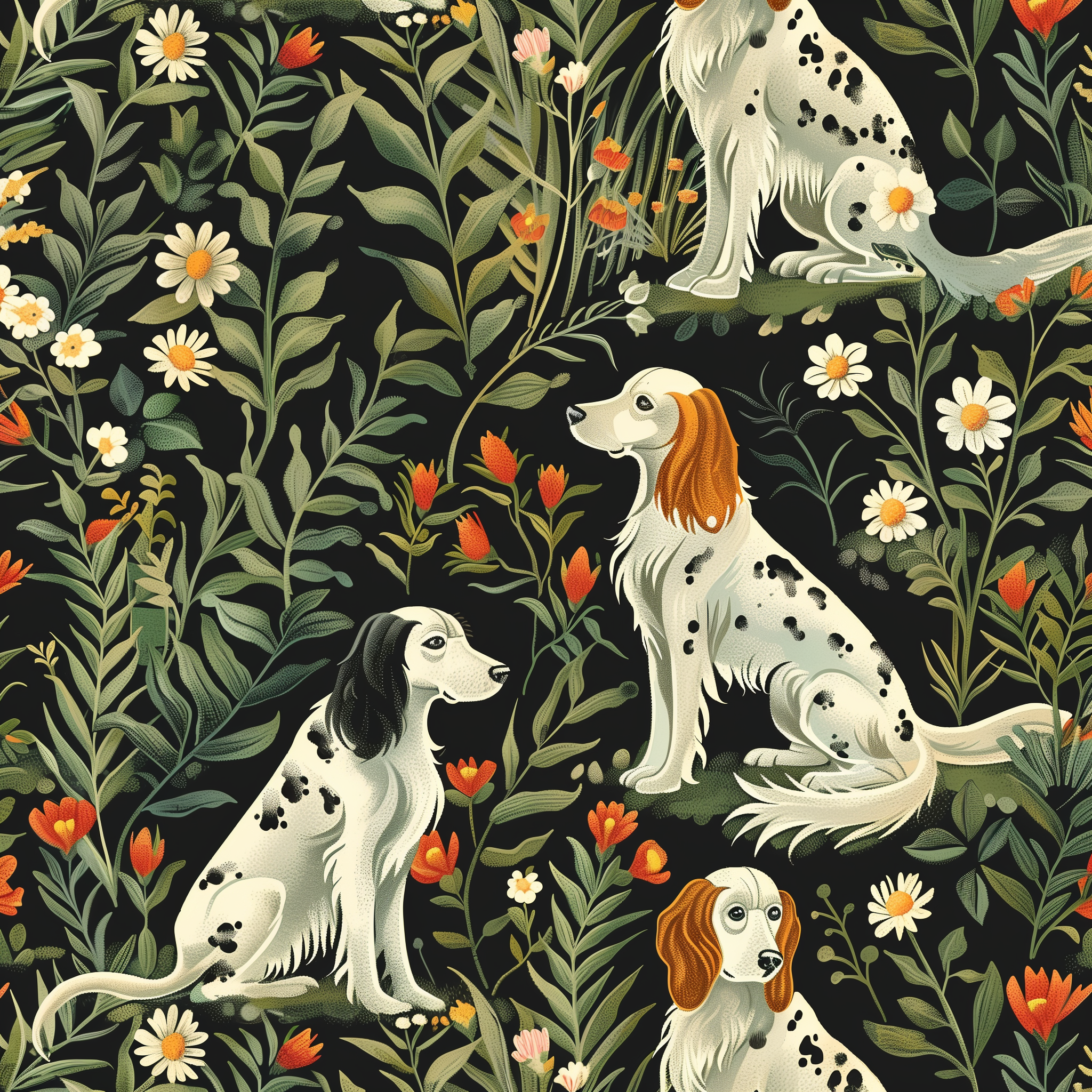 barreaud_a_repeating_pattern_of_greenery_and_english_setter_dog_b913a22d-a365-4e84-9974-c04930361e44.png