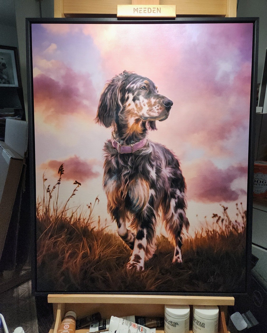 Annie&rsquo;s Storyscape is finished and ready to head home.

Every brushstroke honors her gentle strength&mdash;the way she showed up for her person, asked for nothing but love, and found peace in simple things like hammock naps and evening light.

