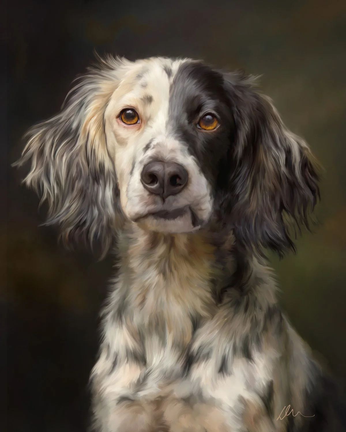 Courtney won @southwestenglishsetterrescue's annual calendar contest and the grand prize was one of my paintings! She just approved the proof of her beloved Stevie, elvis lip and all!

swesr.org