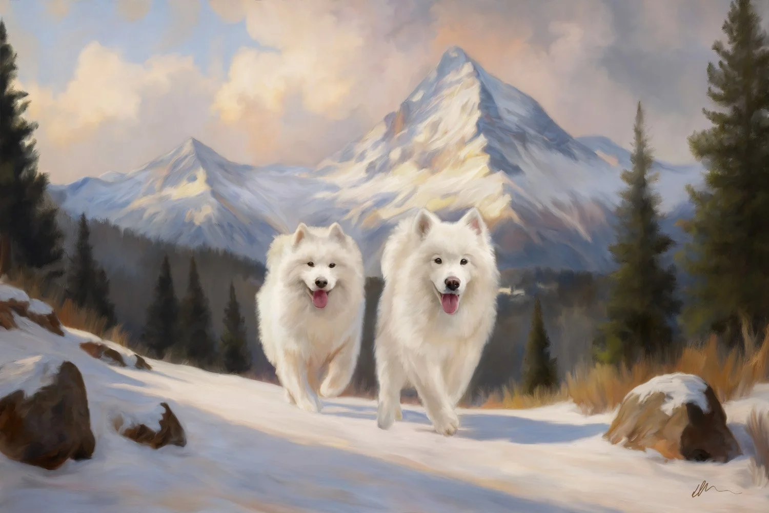 Another fluffy Sammy portrait complete!

 #custompainting #dogartofinstagram #PetPortraits #samoyed #samoyedlovers #doglovergifts #HolidayGifts #SCA2025 #SamoyedClubOfAmerica #SamoyedLove #StoryscapePortrait