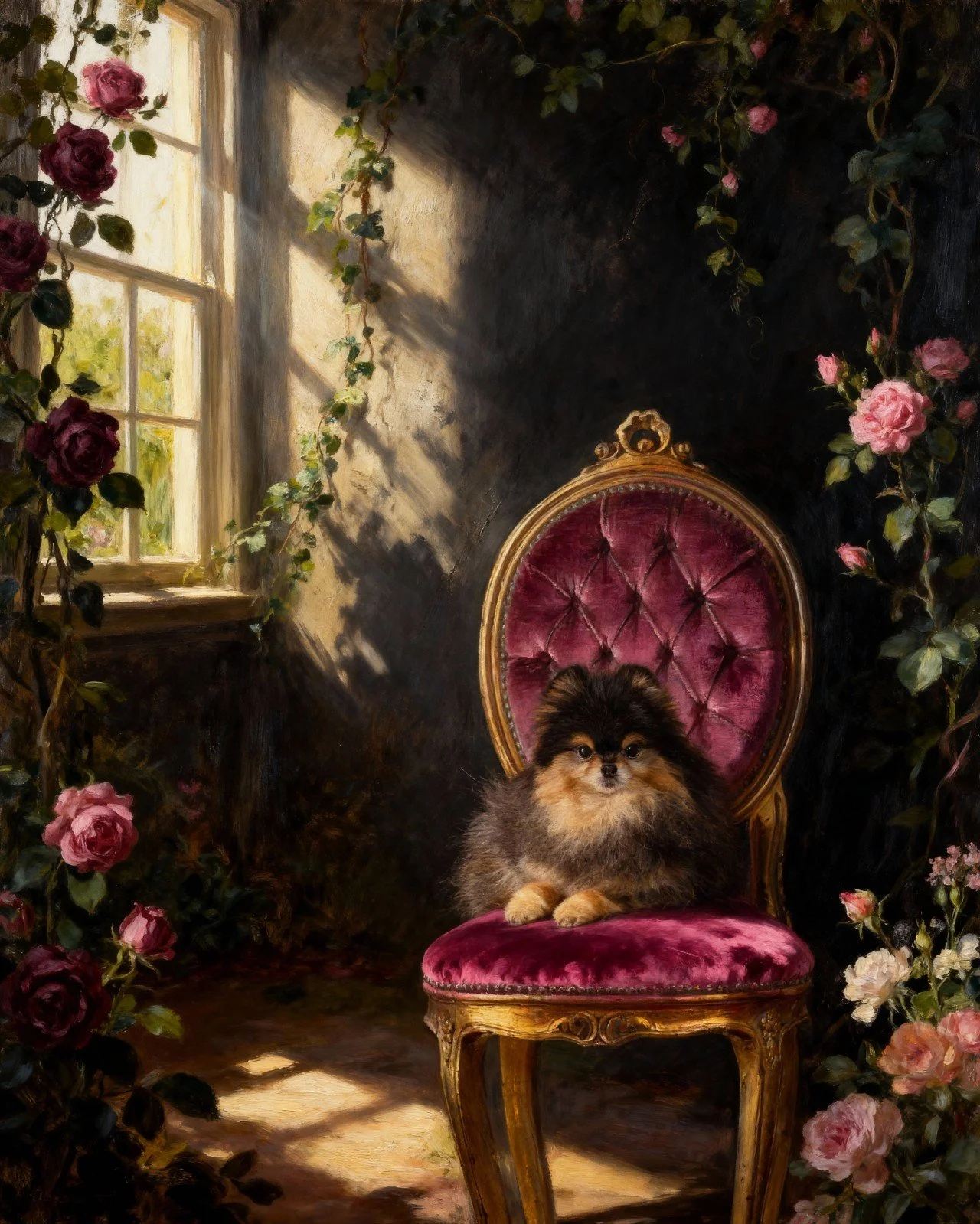 a-pomeranian-sitting-on-a-fancy-gold-trimmed-chair-with-dark-pink-velvet-seat-cushion-in-a-garden-r-rqxmel313a6ywjljap3v-168ea5766c75ca_lg.jpeg