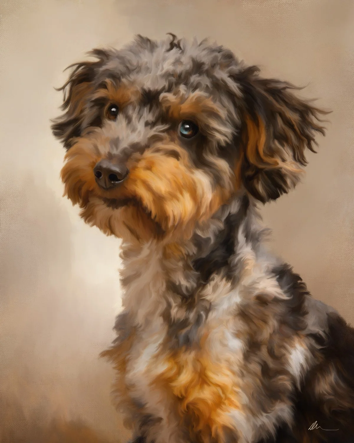 A portrait of my niece's little dog, Cuco.