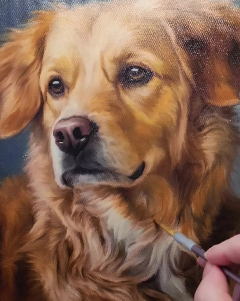 A few weeks ago I shared this ghost painting collaboration.

The photographer decided to have me print and hand-embellish the canvas as well. This is a quick look at the final touches going on now.

Digital painting is where it begins. Acrylic is whe