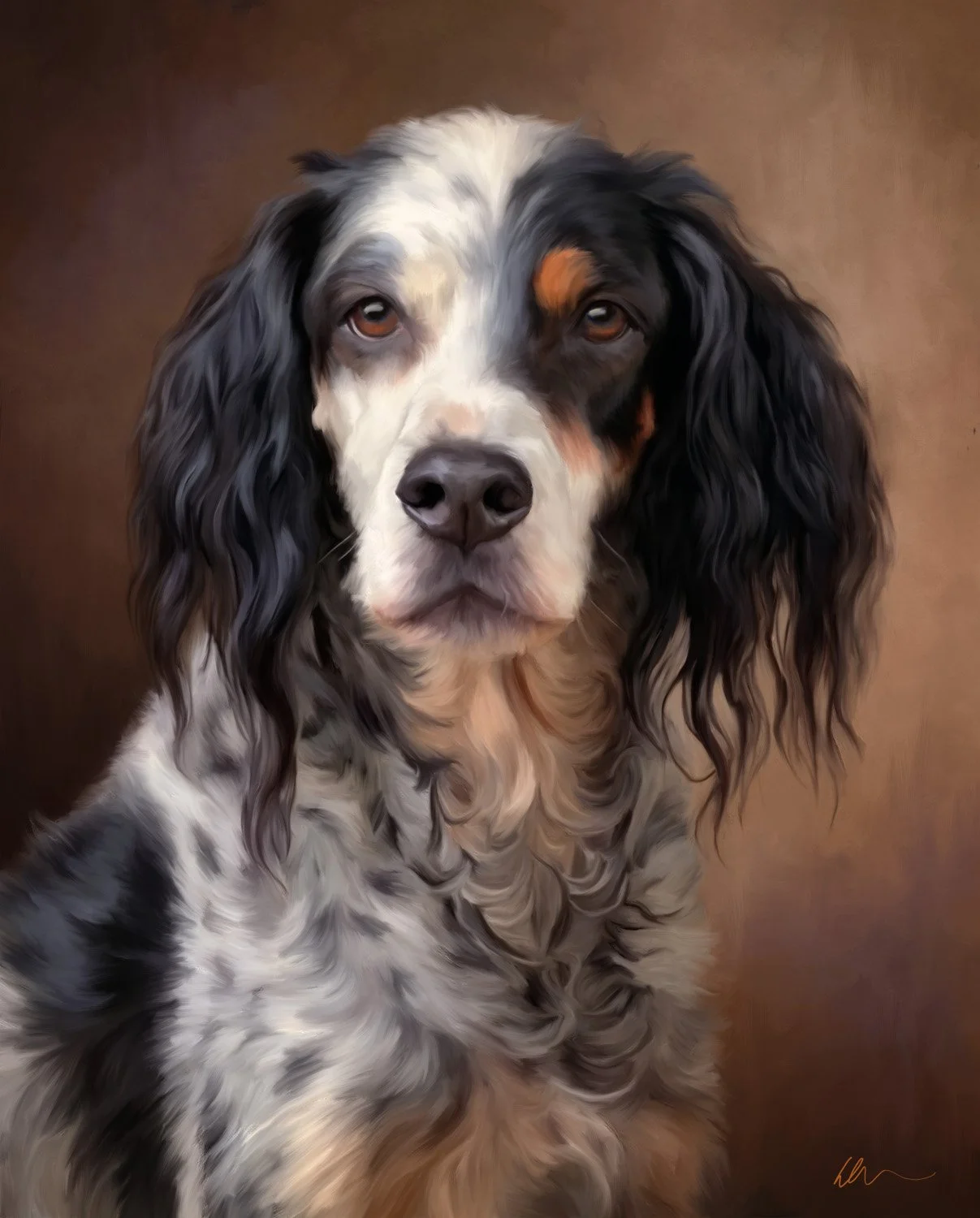 I've sent sent this completed memorial portrait of Casey off to be printed. Those ears and soft eyes are a thing of beauty.