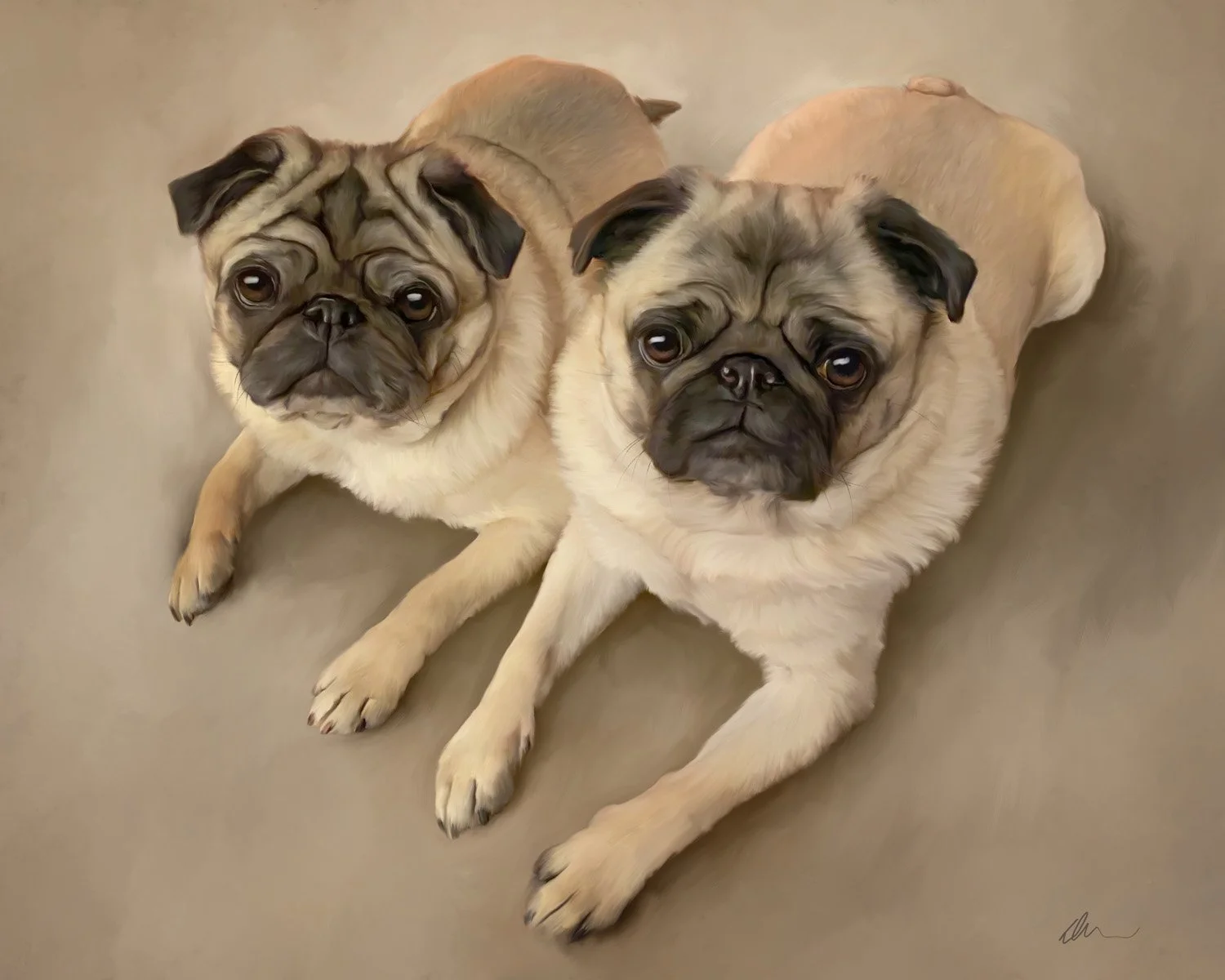 After a few tweaks, Miko and Kaiser's painting has been approved to go to print! 

Interested in commissioning a portrait of your own? Learn more about the process at pouka.com/commissions 

#doglovergifts #dogpaintings #CustomPetPortrait #puglover #