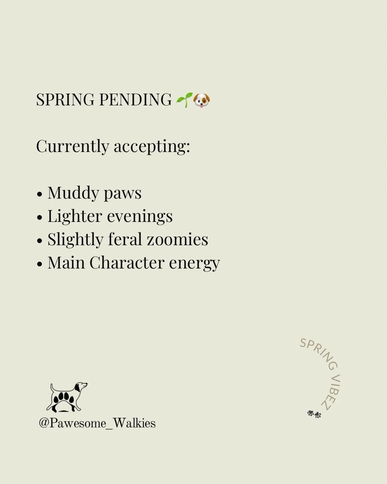 Late February always feels like the &ldquo;almost there&rdquo; month.
The days are getting lighter, the ground is still muddy, and the dogs? Slightly unhinged in the best way.

We can feel spring creeping in&hellip; and so can they 🐶🌱

Is anyone el