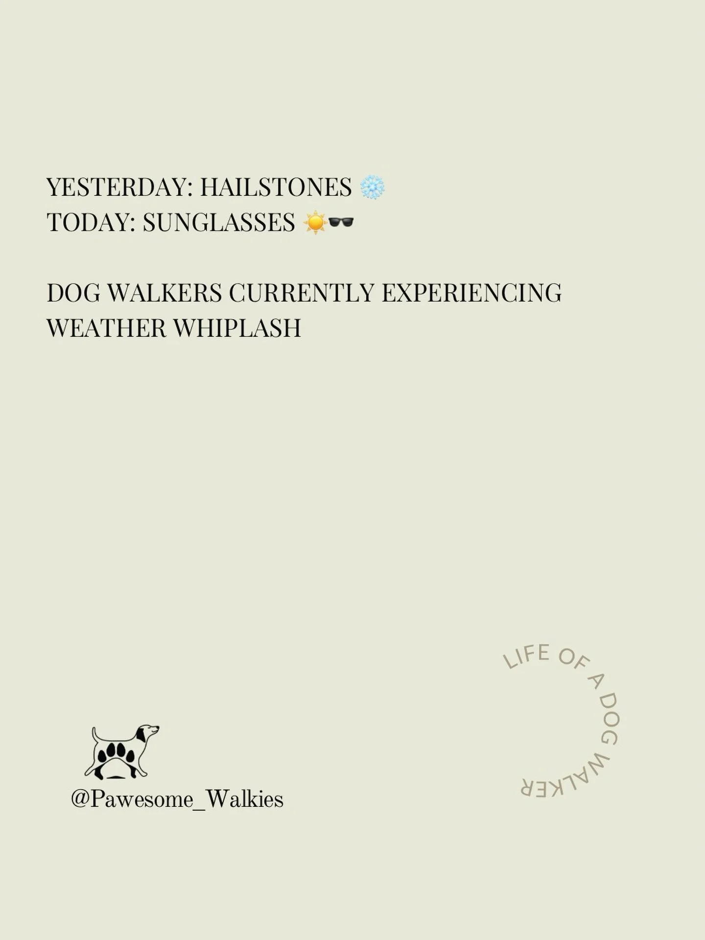 At this point we genuinely don&rsquo;t know whether to pack sun cream, waterproofs, or snow boots 😅☀️❄️

The dogs, however, remain completely unbothered by any of it and are simply thrilled to be outside 🐾

Classic UK springtime chaos