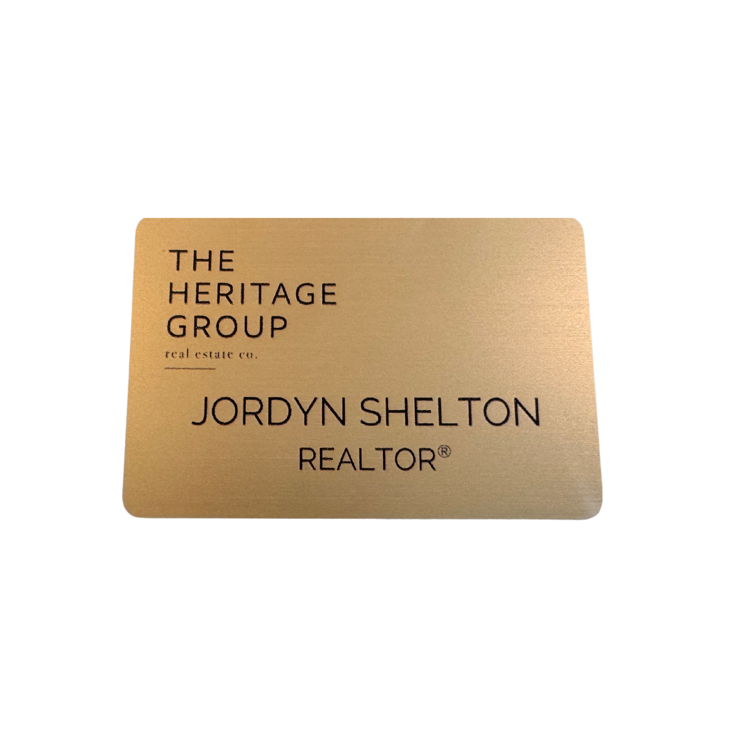 Gold Heritage Name Tag – Oversized 2x3