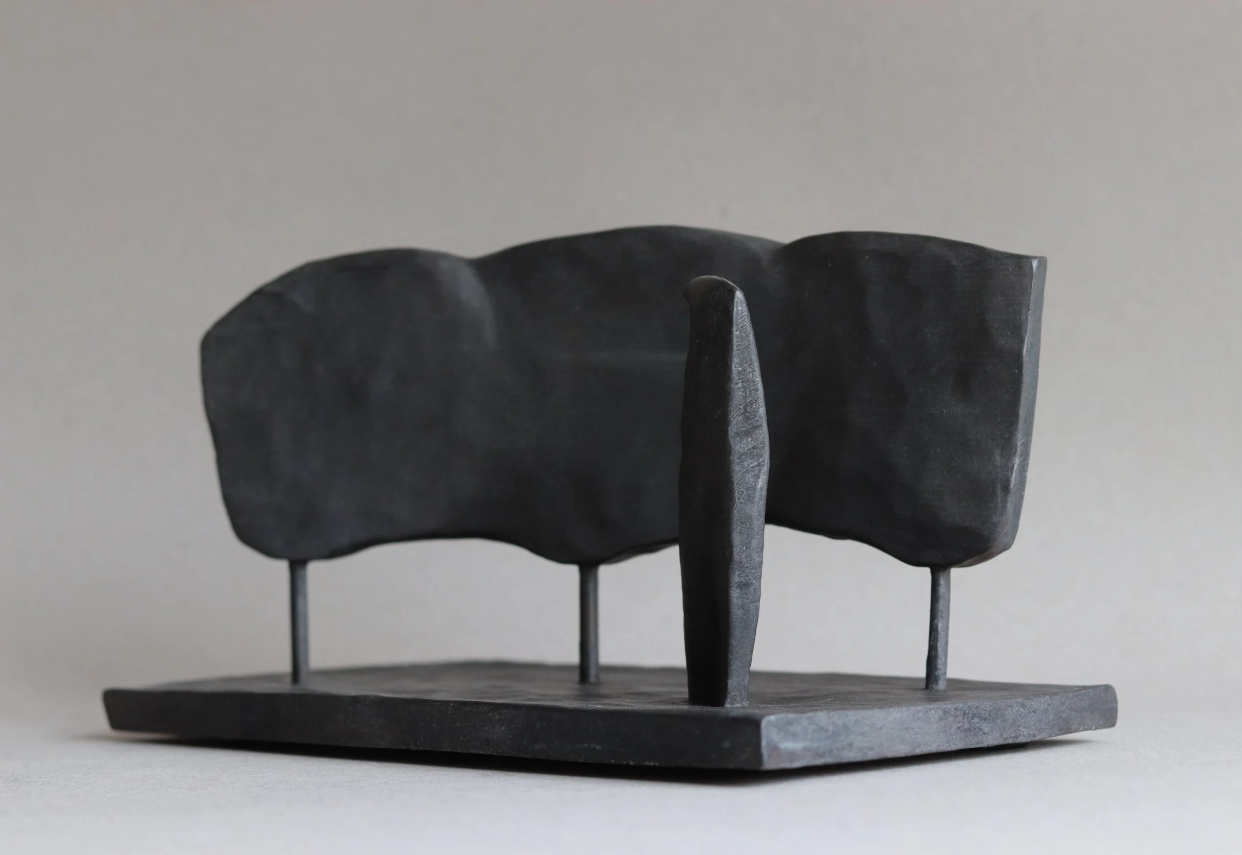 Figure with Trees, 2025, Bronze, 29x15cm