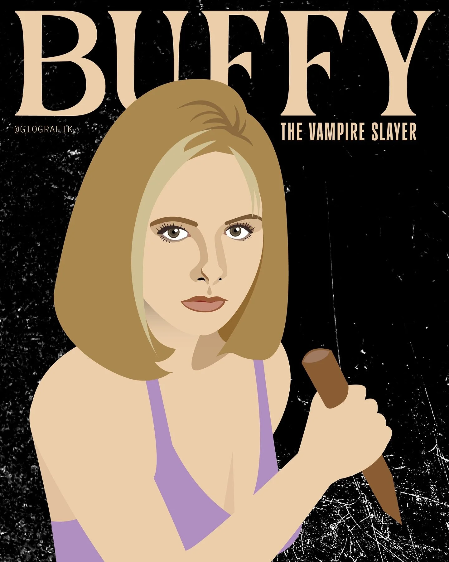 When things come in 3&rsquo;s, take it as a sign (to share to your feed):

👱&zwj;♀️ I&rsquo;ve been rewatching Buffy
🧛 The reboot was announced (unrelated)
🔪 Today I found this illustration on a drive

@sarahmgellar @buffytvs 

#buffythevampiresla