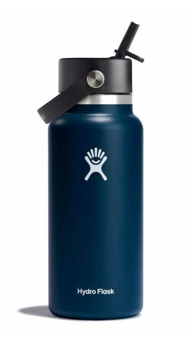 hydroflask wide mouth 32 oz with flex straw indigo.png