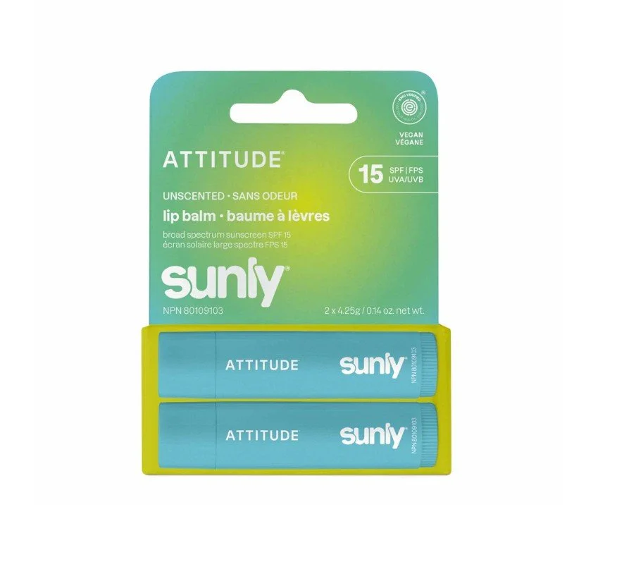 Attitude Sunly Lip Balm Sunscreen Duo SPF 15