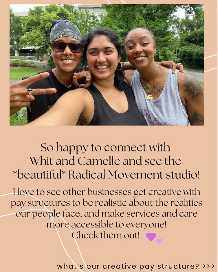 In care professions we often get the message that thinking about the financial side is *icky*. But when we get REAL about what folks are up against, and set up compassionate payment models accordingly, it opens up so much possibility! More people can