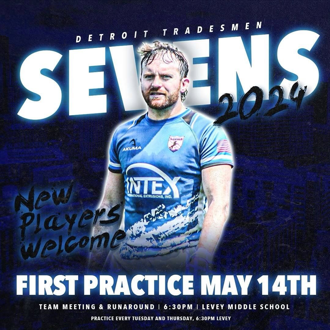 Join us tomorrow, May 14th 6:30PM for our first sevens practice! We will have a team meeting and a first runaround to shake some rust off.

Thinking of getting into rugby?! New players of all skill levels are always welcome!

#LetsRide