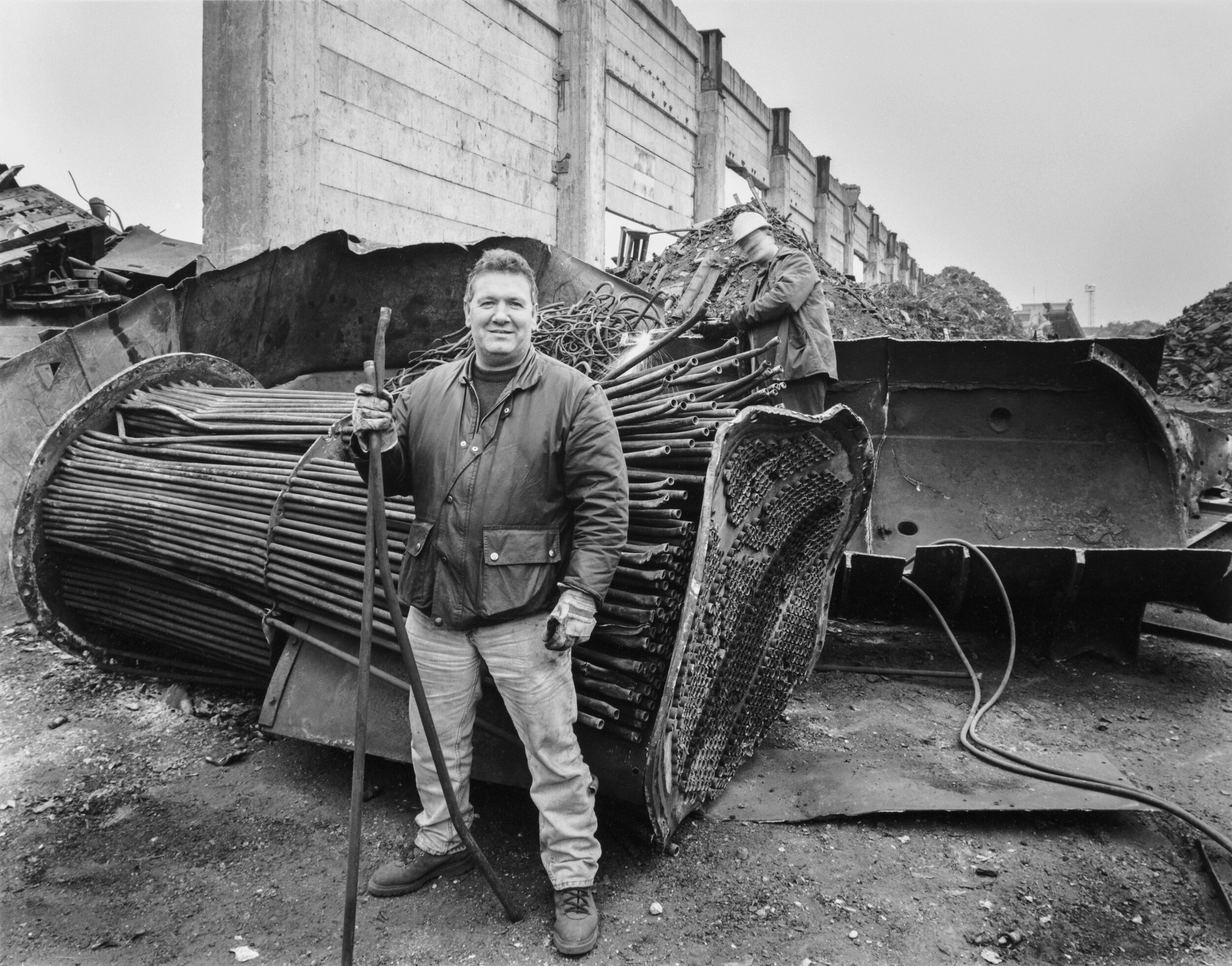 TONY MURPHY & HIS BROTHER WILLIAM  BOOTLE DOCK SCRAP YARD  FEBRUARY 1993