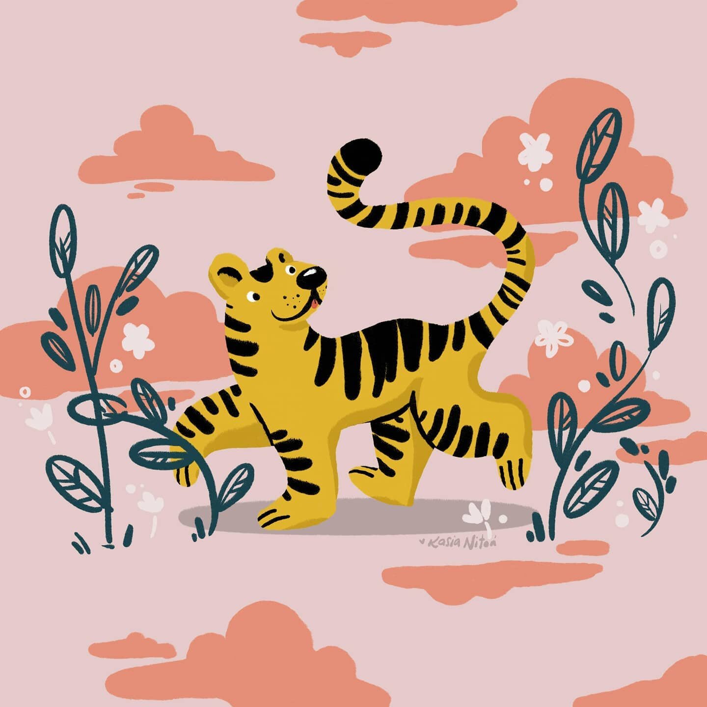 Doodled this tiger /cloud kitty up last night and I love its derpy little blep 🐯☁️👅

I feel like there's been a lot of clouds in my work lately ☁️☁️☁️ 

--

🌞🌞🌞
 #illustrationnow #illustration #illustrator #canadianillustrator #tiger #cloudkitty