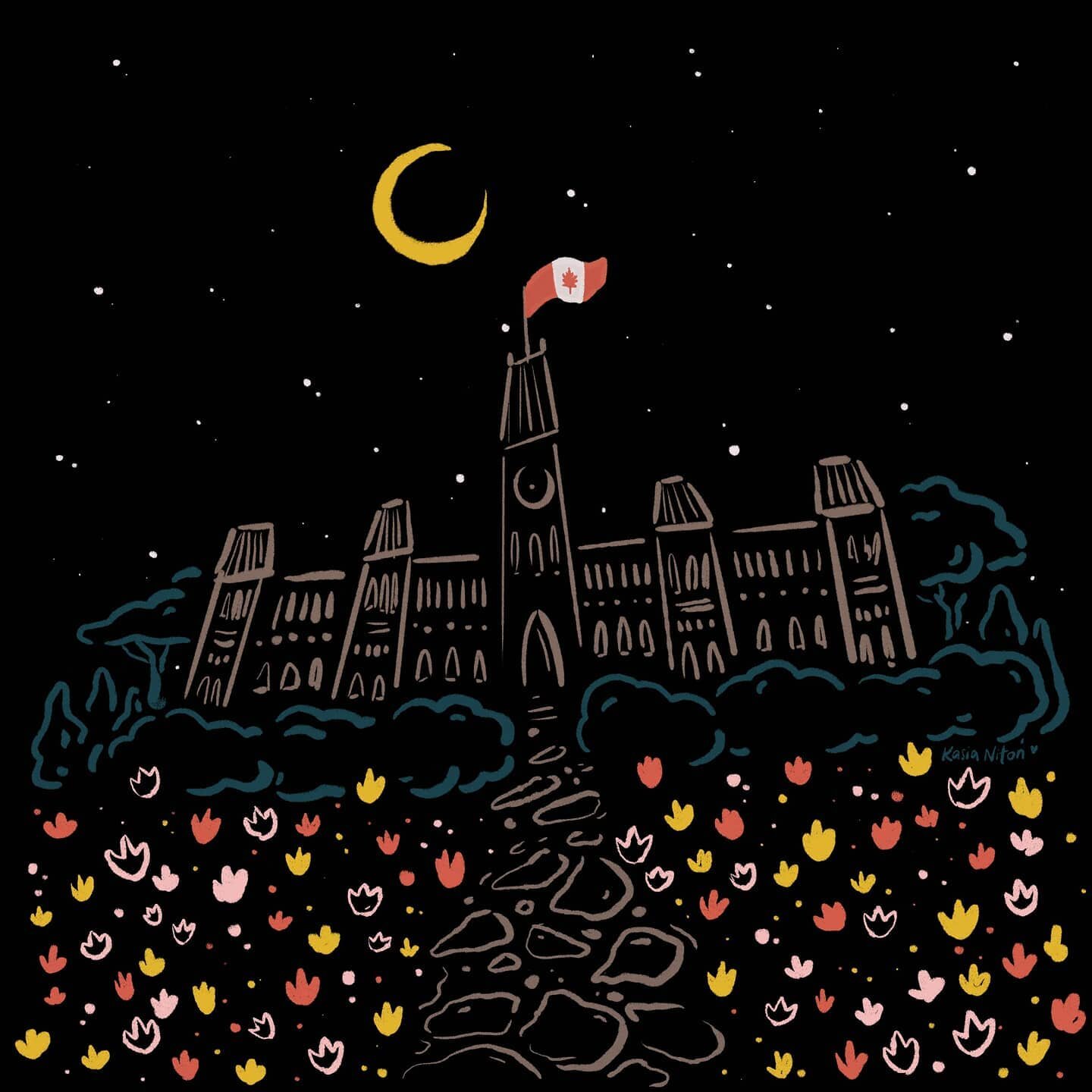 Digital doodle inspired by all the gorgeous tulips popping up around Ottawa! 🌷🌷🌷Have you ever visited Ottawa during the Tulip festival? I only found out about this beautiful festival/story a few years ago, and I just love seeing all these cute blo