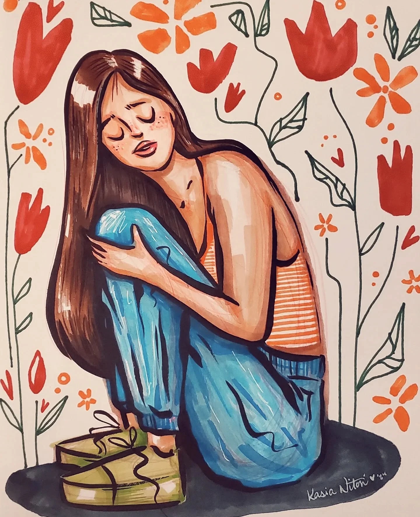 💞🌿 

&mdash;&mdash;

#illustrator #canadianillustrator #ottawaillustrator #ontarioartist #canadianartist #ohuhumarkers #ottawaartist #ottawacreatives #growth #creativestudio #womenofillustration #womenwhodraw #illustratorforhire #inktober #sketchbo