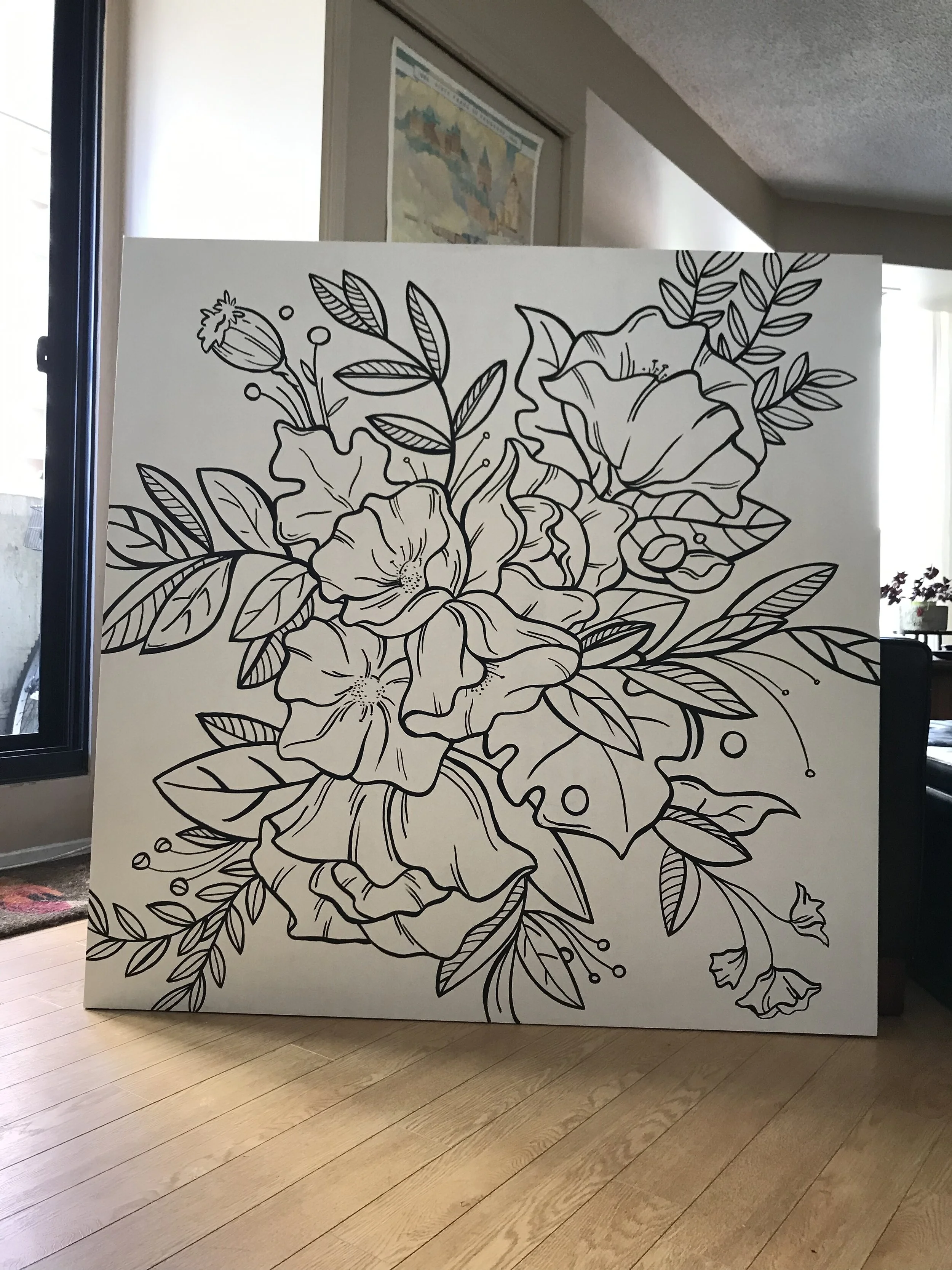 Black & White Florals (Wedding Backdrop + Guestbook) | Ottawa 2019