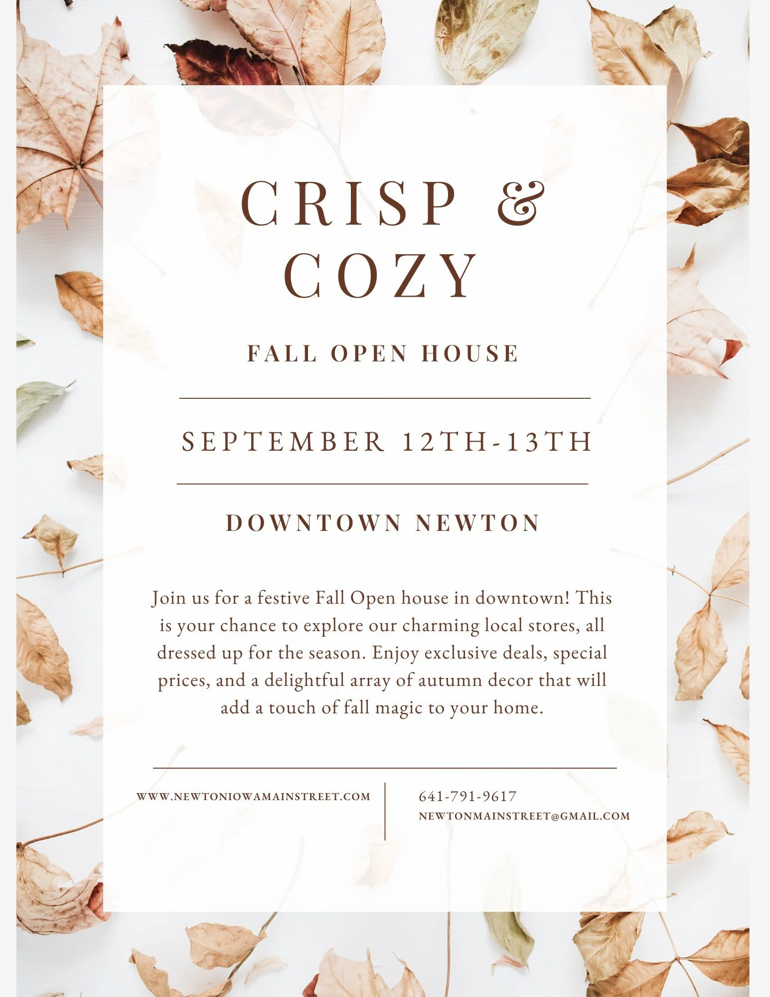 Crisp & Cozy Fall Open House
