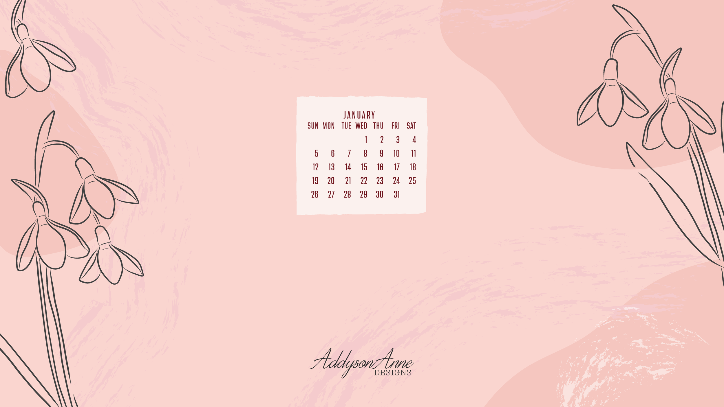 January Computer Wallpaper