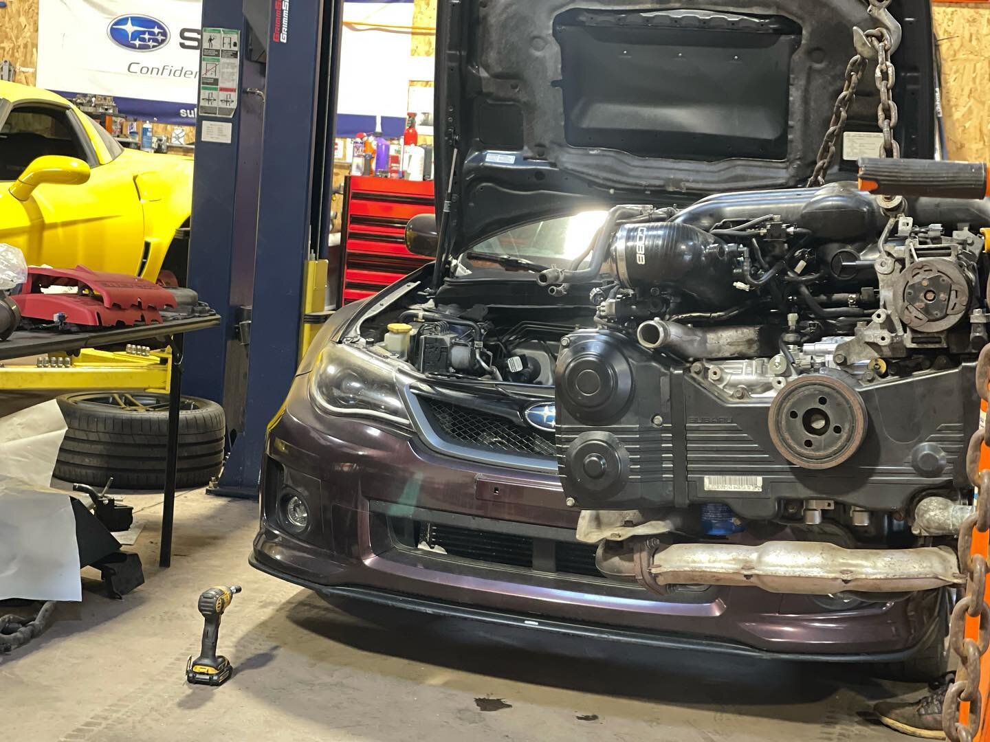 Motor in on this gorgeous WRX, six speed swapped, and brembos!