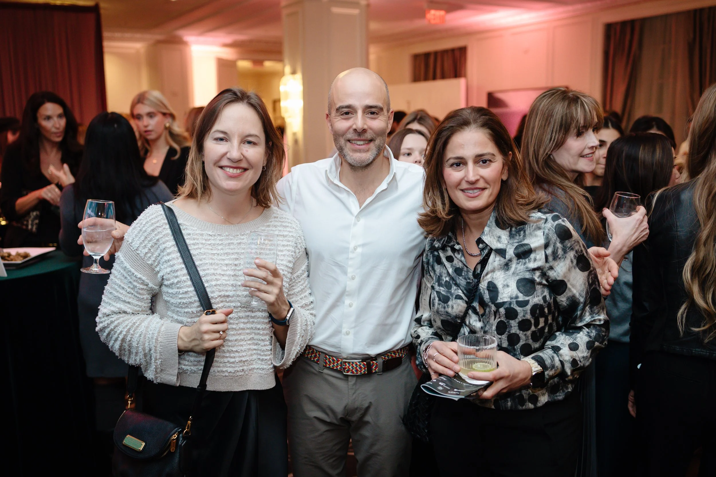 L-R: Hanna Golota, Emre Akkas, and another supporter 
