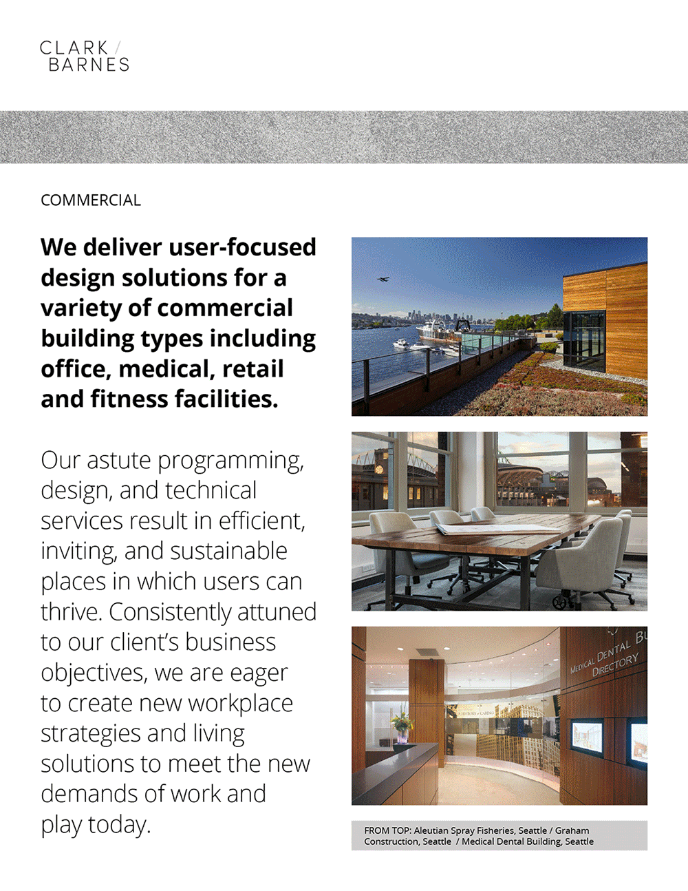 CLARK / BARNES Digital Brochure: Hospitality, Interior Design, Multi-Family, Planning, Residential, Historic Conservation, Commercial