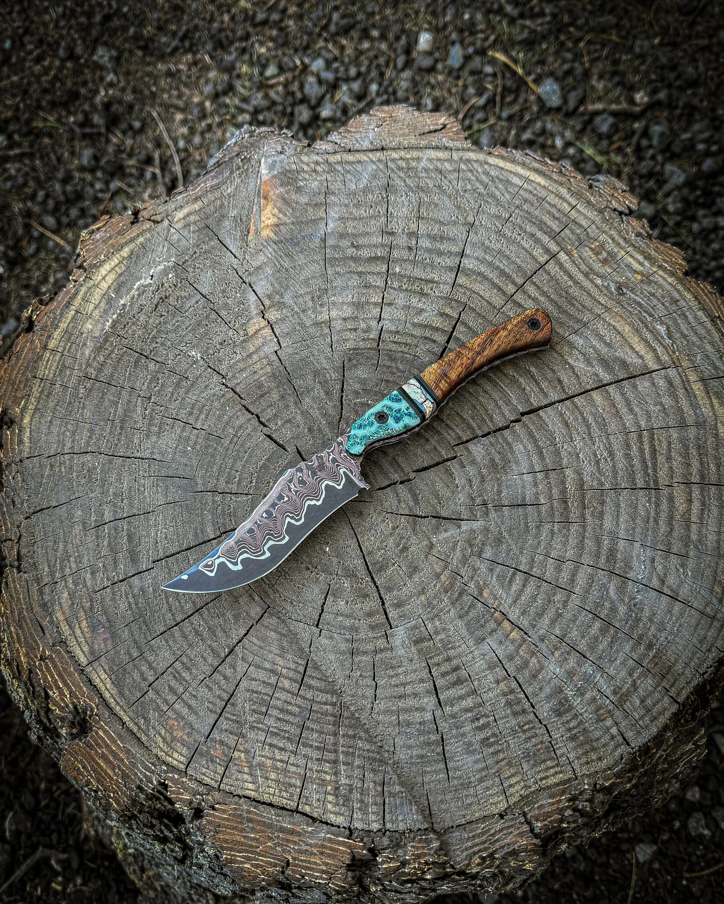 The Damascus Stingray EDC Knife