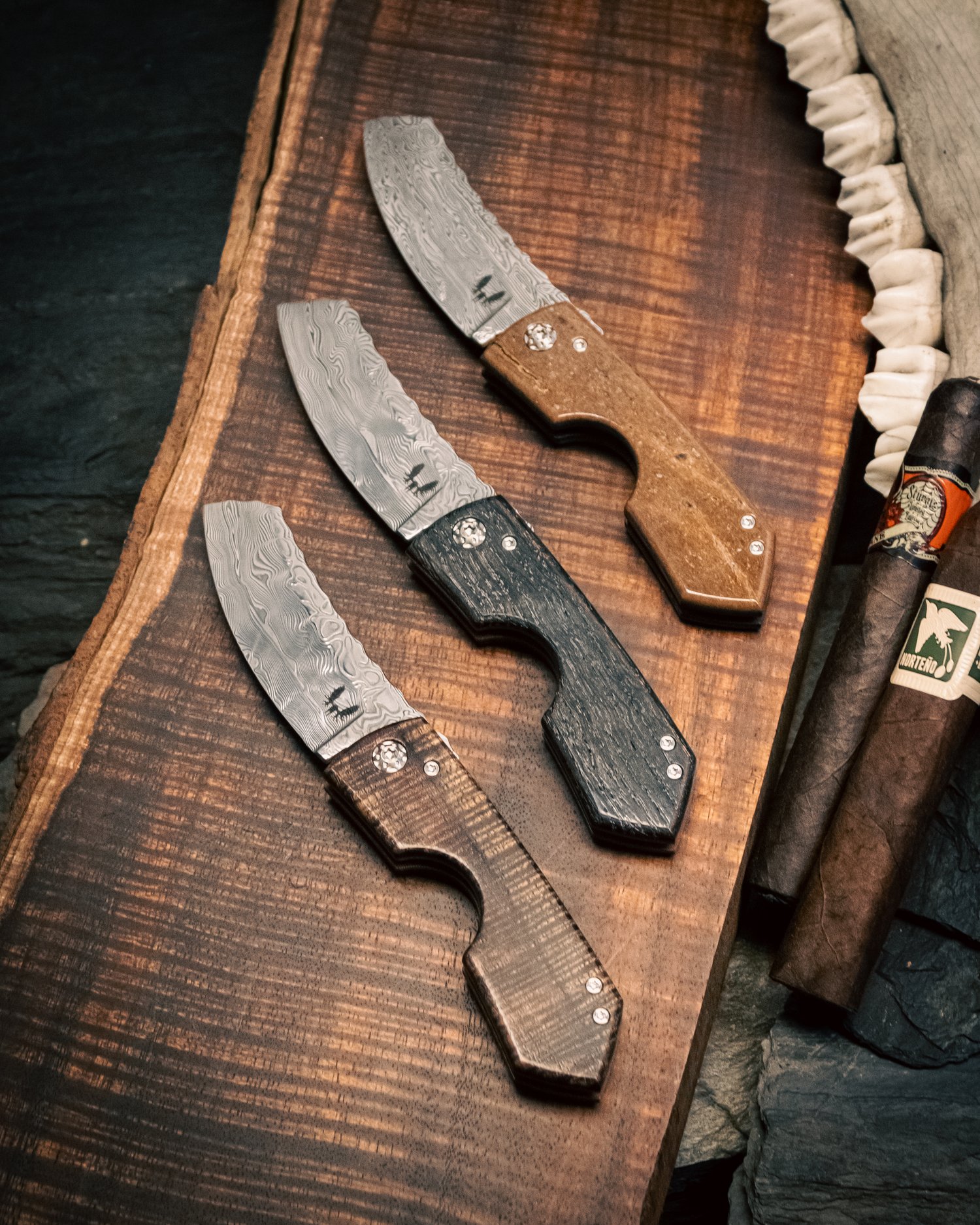 The Copper Damascus Backpacker Knife — Semper Sharp LLC