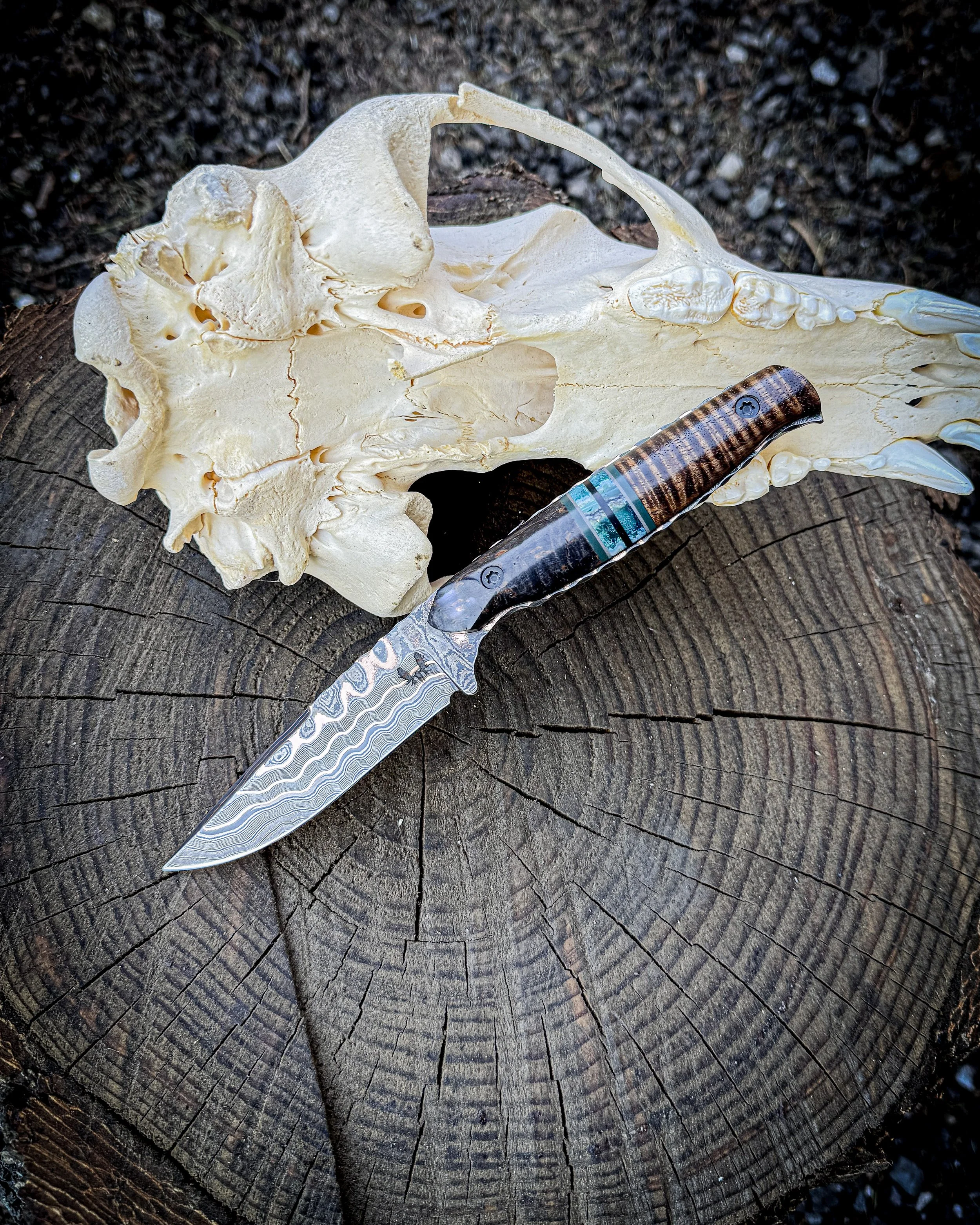 The Damascus Outdoorsman Knife