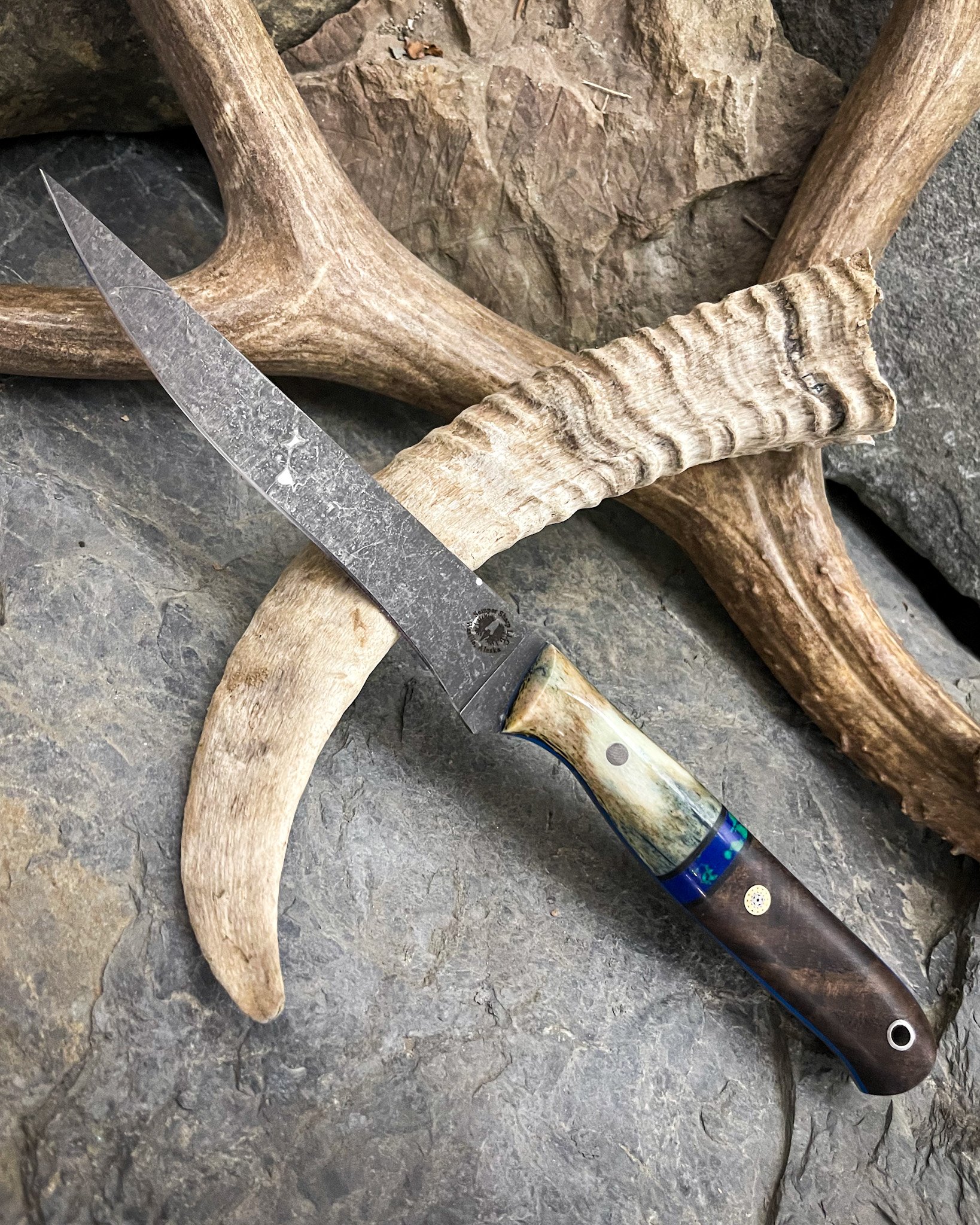 Custom Fillet Knife in Leopardwood - Now In Stock at Ice Forts!