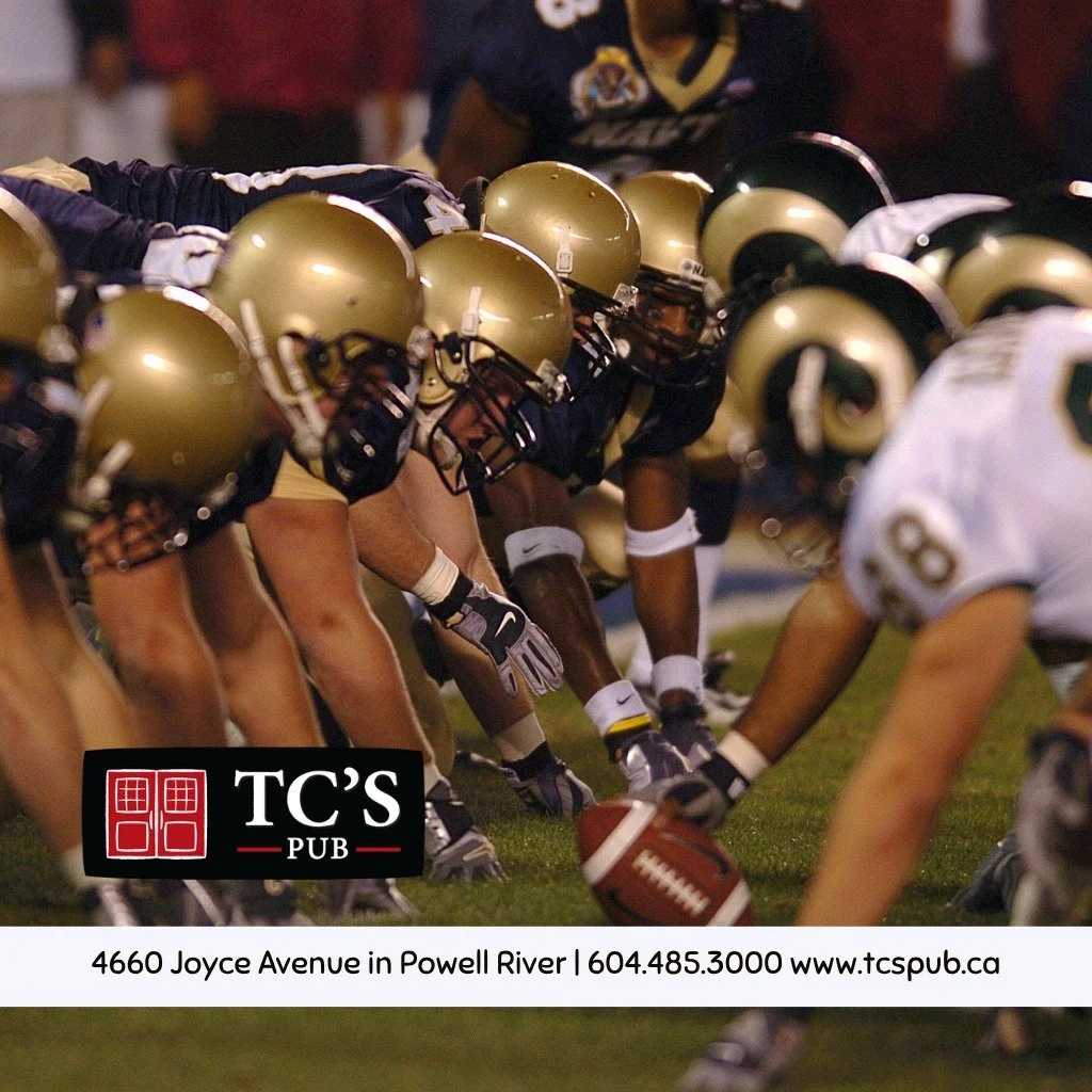 Your favourite local sports stop! 

Join us for the next game at TC's Pub