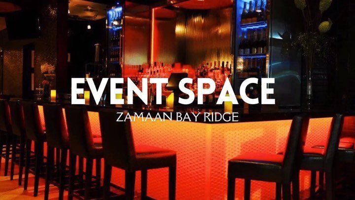 Book a venue for your event 💃🏻

Are you looking for a beautiful and spacious venue for your event? Look no further than Zamaan Bay Ridge. 

&bull;Weddings
&bull;Birthdays 
&bull;Graduation
&bull;Parties 
&bull;Anniversaries 

Special occasions shou