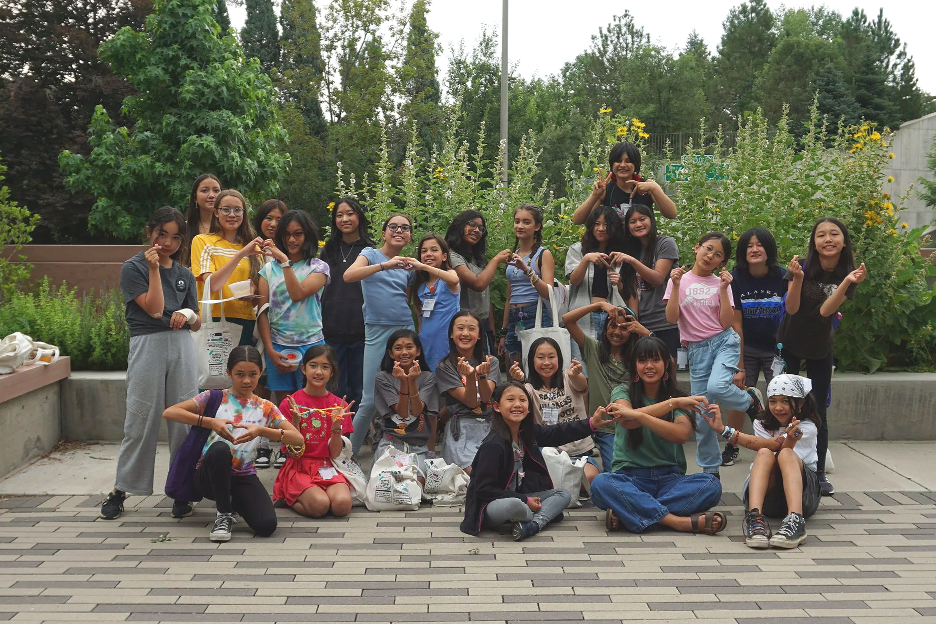 AGI students with Hue Helen Ngyuen at the Denver Botanic Gardens