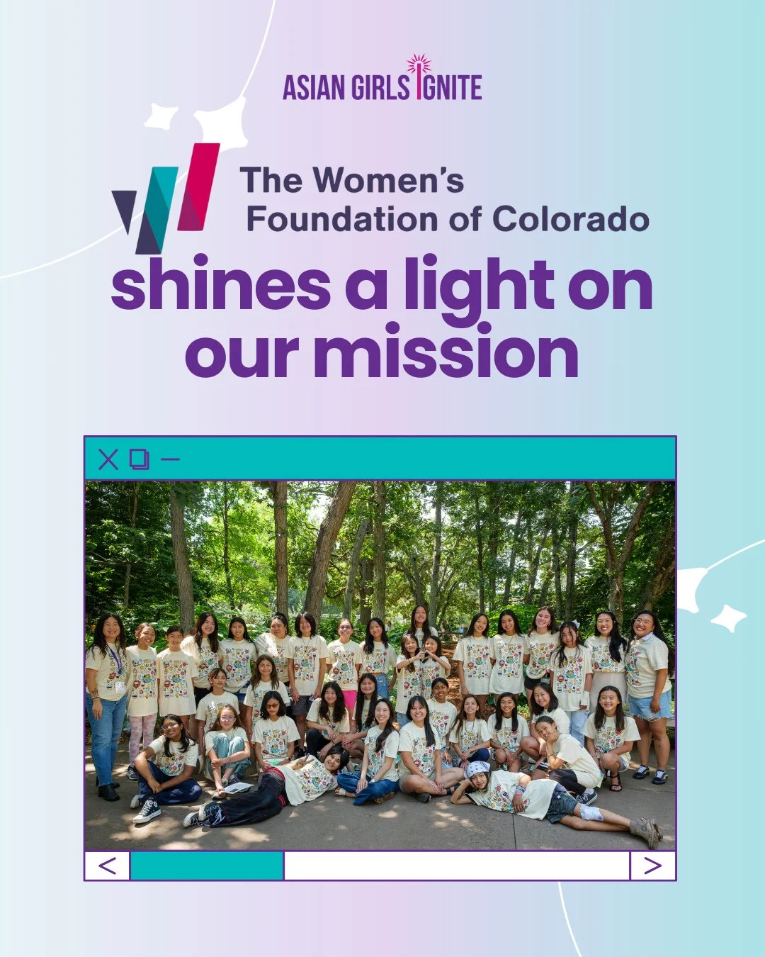 We&rsquo;re thrilled to be featured in the Women&rsquo;s Foundation of Colorado (@wfcolorado) Grantee Spotlight! ✨⁠
⁠
Thanks to their multi-year Women &amp; Girls of Color Fund grant, we&rsquo;ve been able to invest in youth leadership programs and t