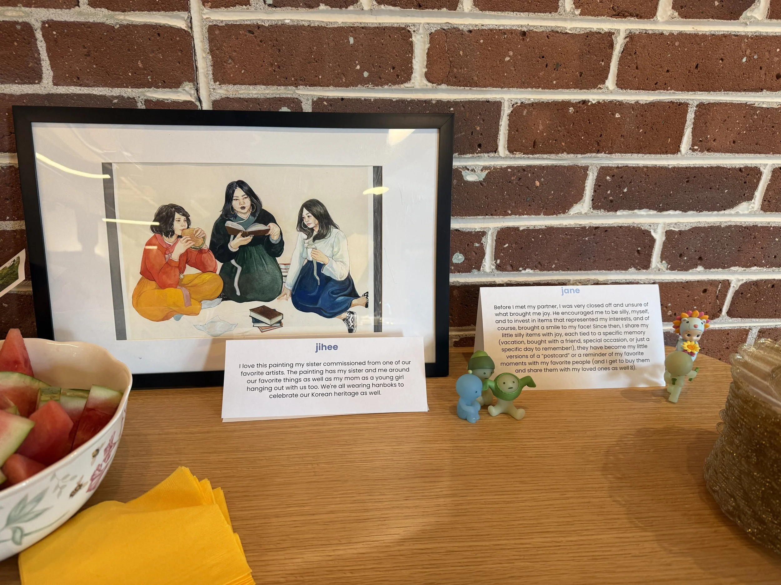  smiskis and family portrait with paper of stories 