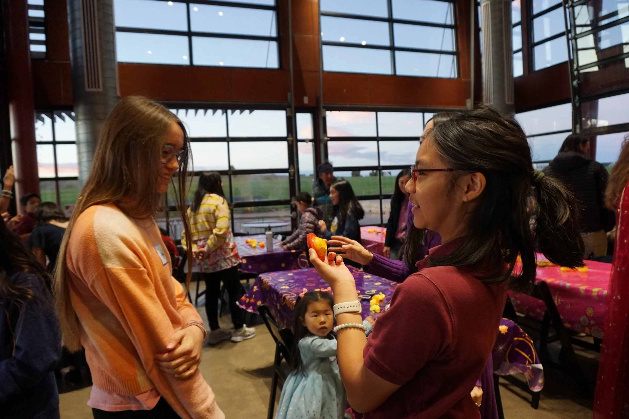  Students share decorated diya at AGI Diwali CelebrAsian 