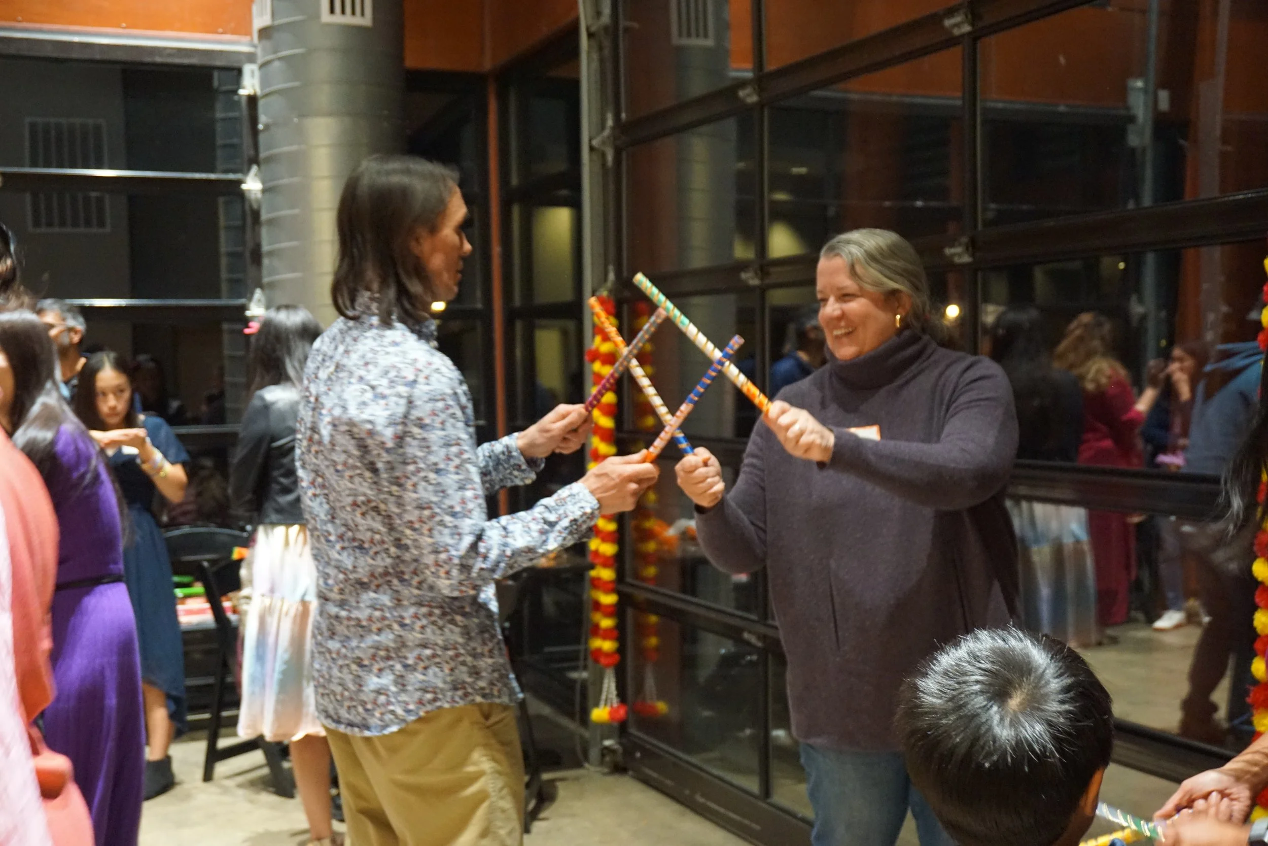  Students and family dance at Central Park Pavilion celebrating AGI Diwali CelebrAsian with Mudra Dance instructor Ninaad 