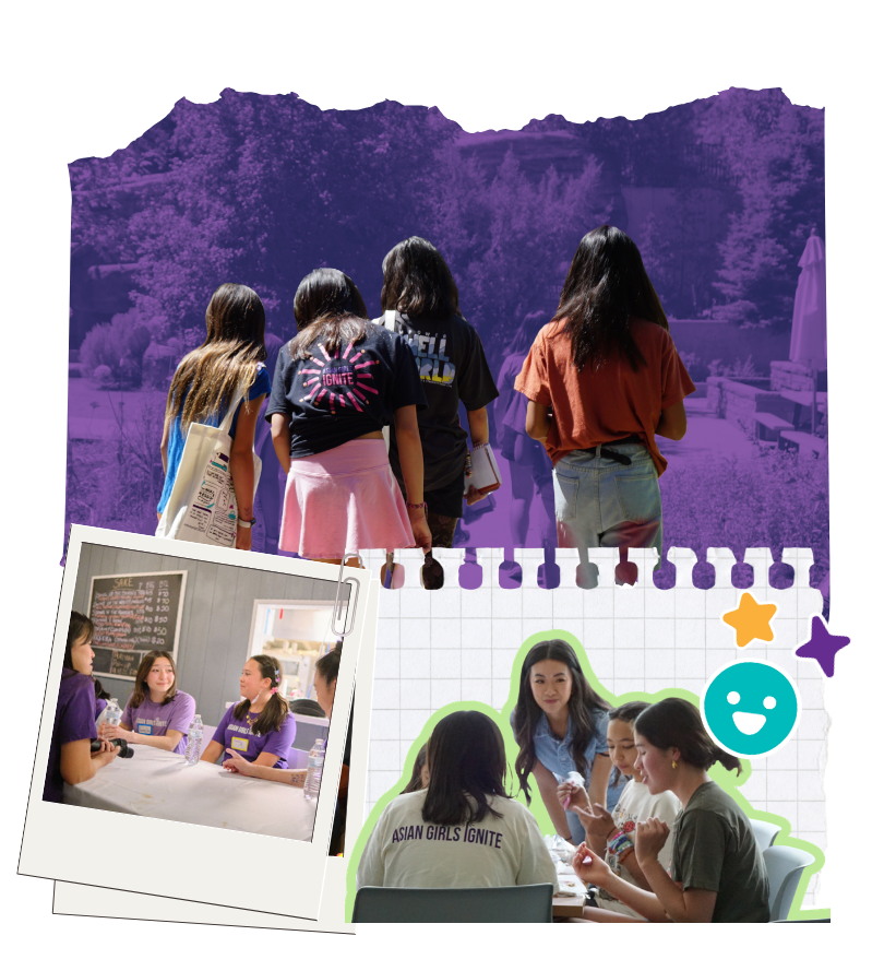 collage of asian girls ignite students with asian american storyteller in denver