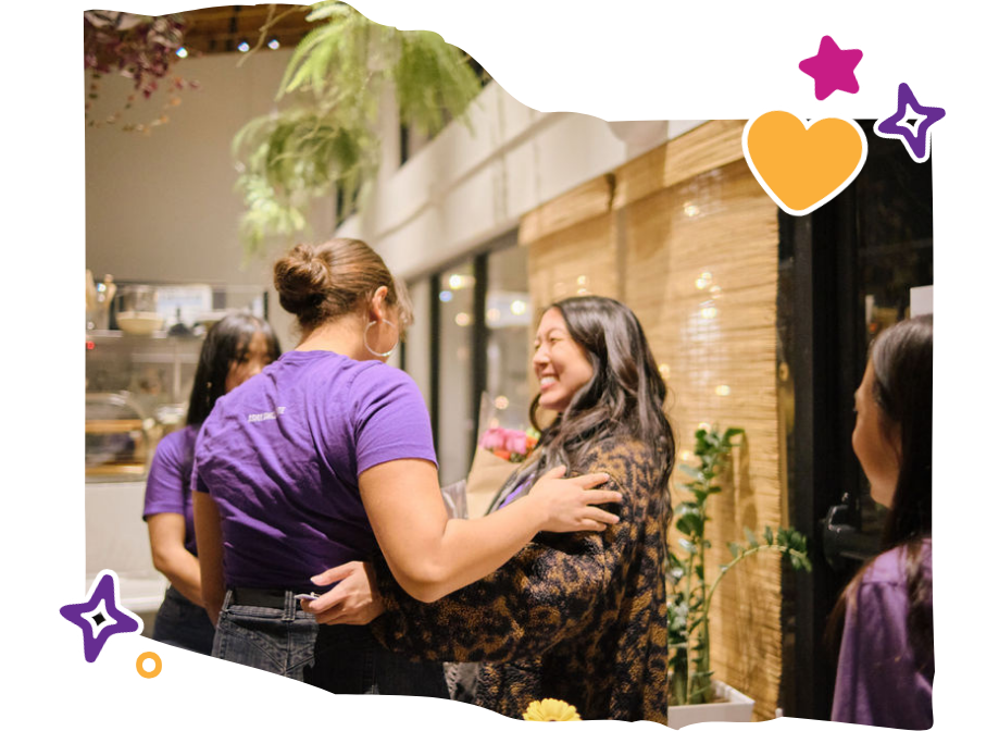 asian american youth greeting community in denver