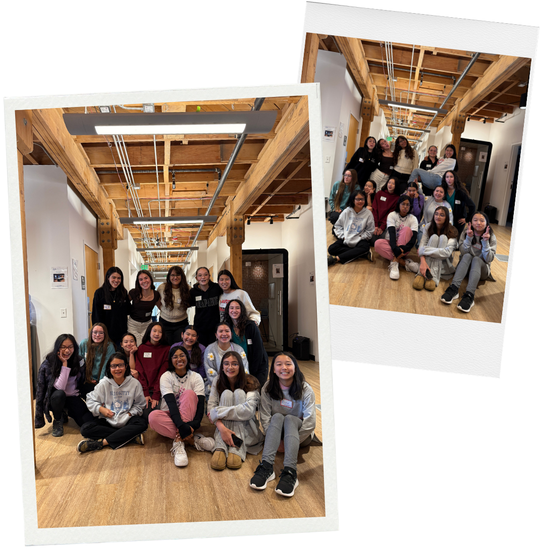 Polaroid collage of AGI students at High School Starter Pack event