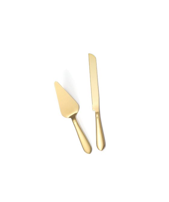 Gold Cake Knife & Server
